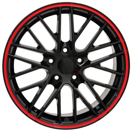 CV08 ZR1 style gloss black wheel for Corvette