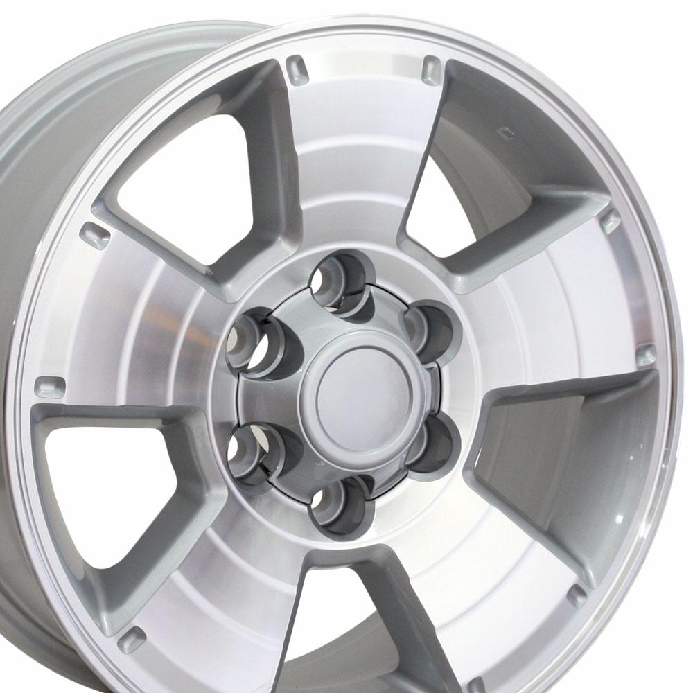 17 inch Rim Fits Toyota 4Runner Style TY09 17×7.5 Silver Machined Wheel