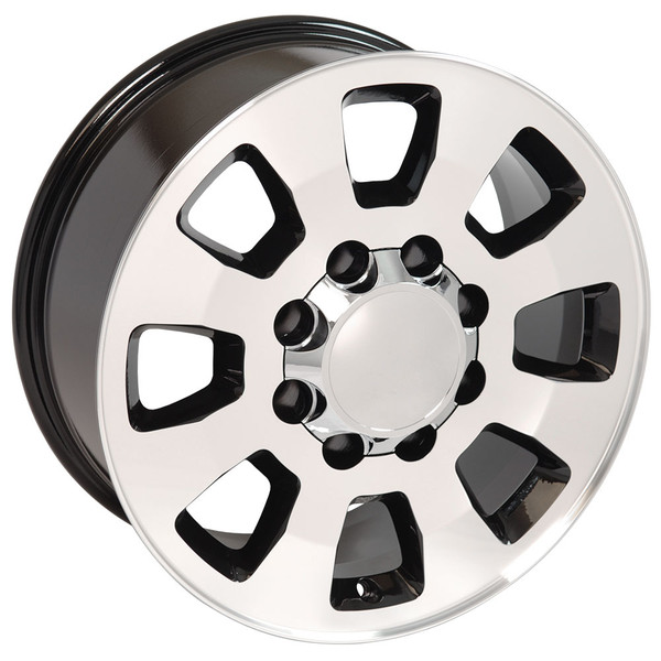 8 Lug Sierra style wheels Machined Black for C2500