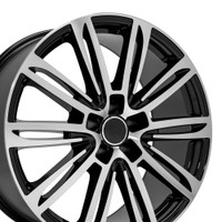 A7 style wheel fits Audi A5 black machined