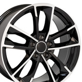 RS7 style wheel fits Audi A5 machined black