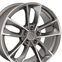 RS7 style wheel fits Audi A3 machined gunmetal