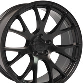 22-inch Satin Black Rims fit Dodge Charger-Challenger (Hellcat style) DG15-2p